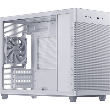 Asus Prime AP201 Midi-Tower-Gehäuse (weiß | 2x USB-A | 1x USB-C | gehärtetes Glas)