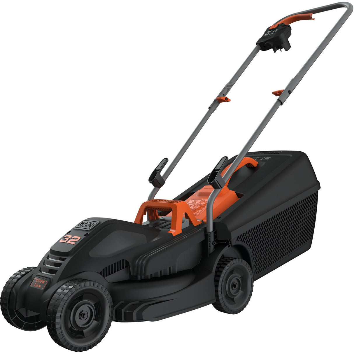 Black+Decker 1000 W 32 cm Rasenmäher + 250 W Rasentrimmer (schwarz orange, Rasenflächen bis zu 250 m²)