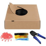 Goobay Netzwerkkabel Cat.6 u UTP, Outdoor (schwarz, 100 Meter)