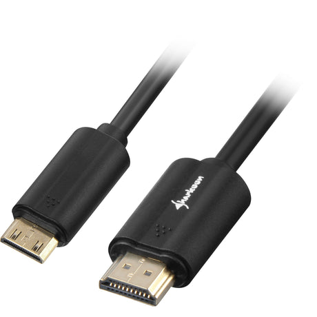 Sharkoon HDMI > Mini HDMI 2.0 Adapter (schwarz, 1 Meter, 4k)