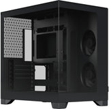 Fractal design pop 2 vision midi tower behuizing (zwart | 1x usb-a | 1x usb-c | tempered glass)