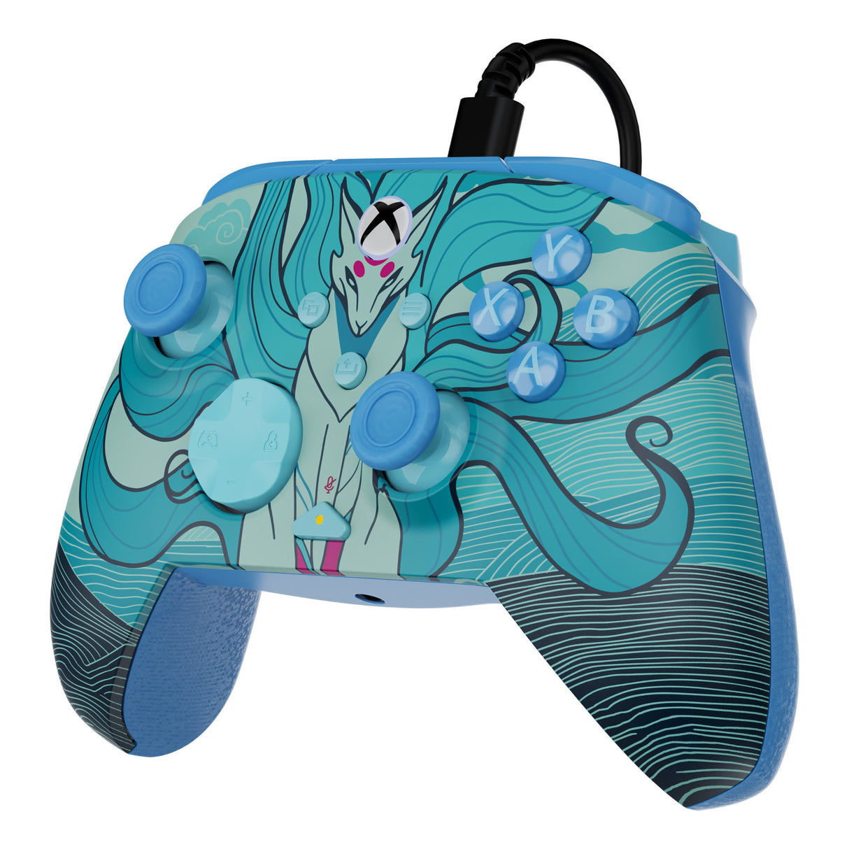 Erweiterter kabelgebundener Turtle Beach Rematch-Controller (Blue Kitsune, Xbox Series X|S, Xbox One, PC)