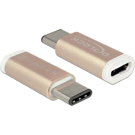 Delock Adapter USB 2.0 C > Micro USB B (Kupfer, 65677)
