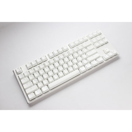 Ducky One 3 Classic Pure White TKL RGB mechanische Tastatur (weiß, US-Layout (QWERTY), Cherry MX Speed Silver, 80 % (TKL), RGB-LEDs, Double-Shot PBT, Hot-Swap-fähig, Quack-Mechanik)