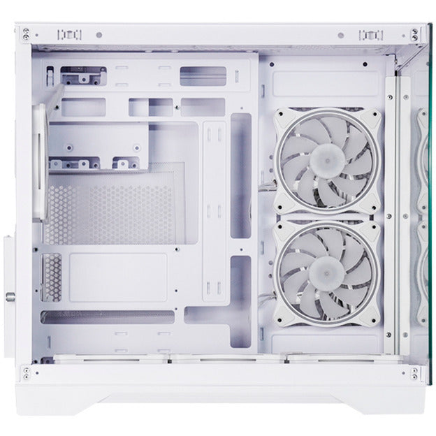 Chieftec Visio Midi Tower Gehäuse (weiß | 2x USB-A | 1x USB-C | RGB | gehärtetes Glas)