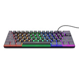 Trust GXT 867 Acira 60 % mechanische Mini-Gaming-Tastatur (Schwarz, US-Layout (QWERTY), Outemu Red, 60 %, RGB)
