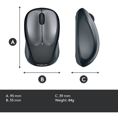 Logitech kabellose Maus m235 (schwarzgrau, Nano-Empfänger)