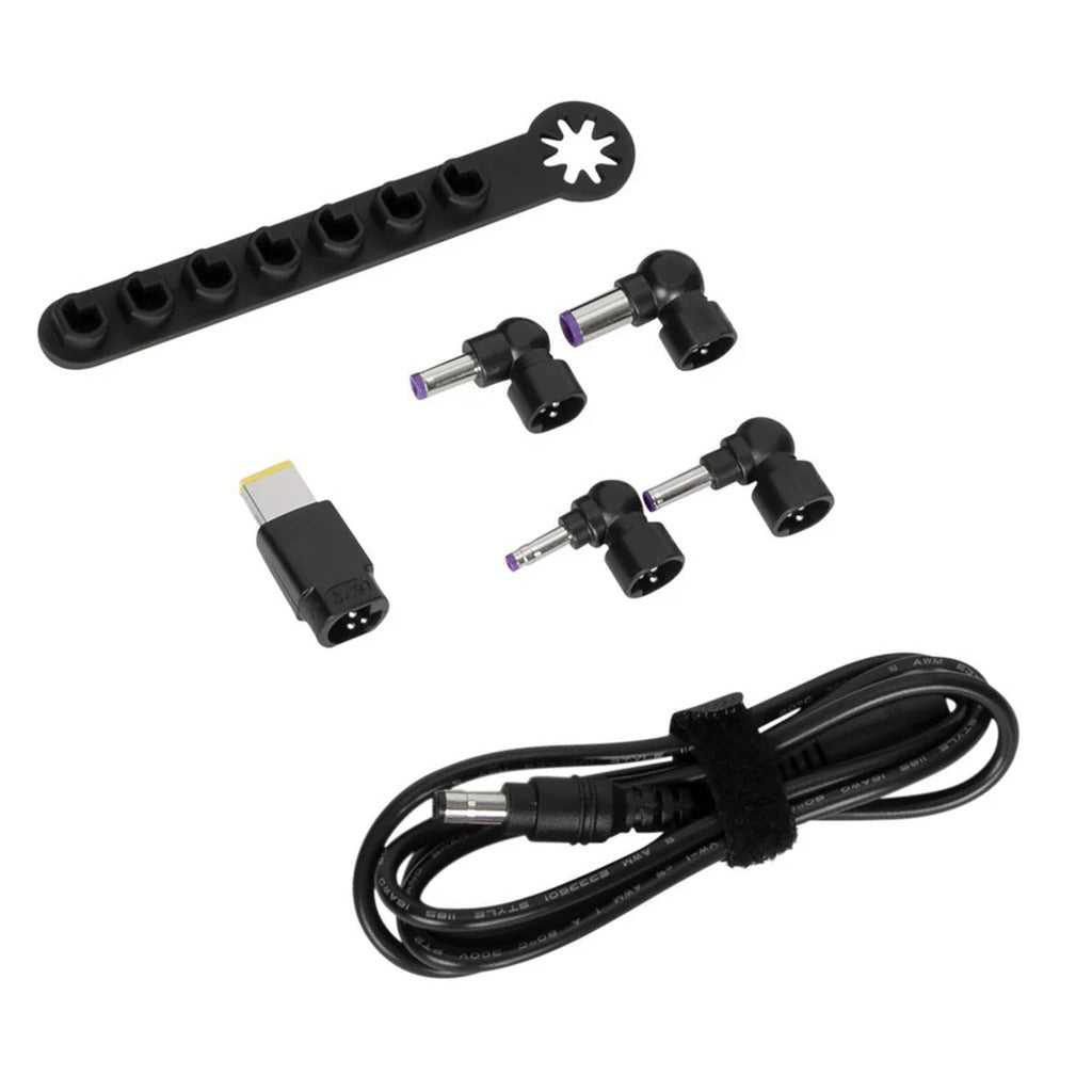 Targus 90W Legacy-Zubehörset (Gleichstromkabel zur Spitze + 5 Spitzen + Aufbewahrungshalter) Adapter (Schwarz, für Dockingstationen)