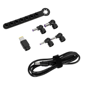 Targus 90W Legacy-Zubehörset (Gleichstromkabel zur Spitze + 5 Spitzen + Aufbewahrungshalter) Adapter (Schwarz, für Dockingstationen)