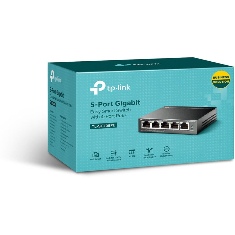 Tp-Link TL-SG105PE-Switch (grau, PoE)