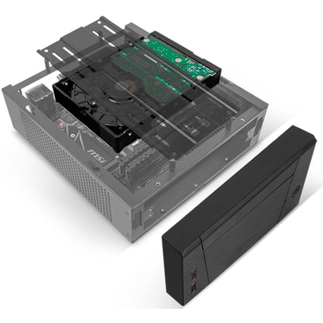 Silverstone sst-ml10b htpc-gehäuse (schwarz | 2x usb-a)