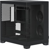Fractal design pop 2 vision midi tower behuizing (zwart | 1x usb-a | 1x usb-c | tempered glass)