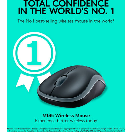Logitech kabellose Maus M185 (rot, Einzelhandel)
