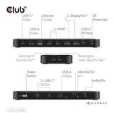 Club 3D 14-1 USB-C Quad-Display-Dockingstation (Schwarz)