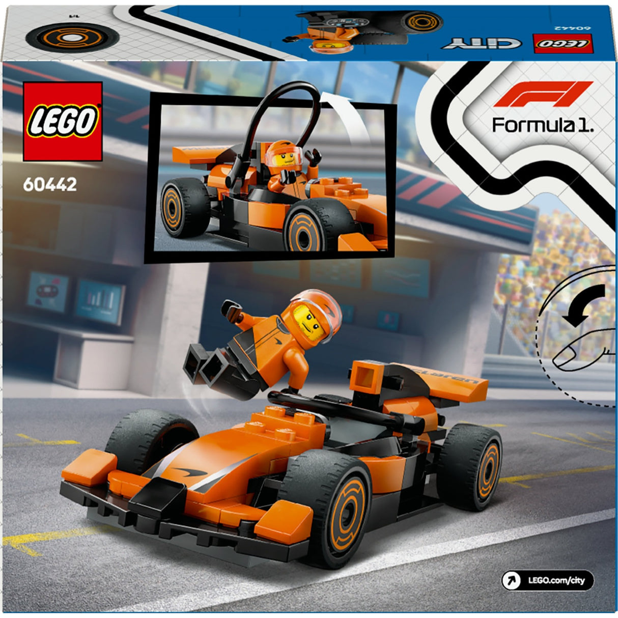 Lego City 60442 F1-Fahrer mit McLaren-Rennwagen