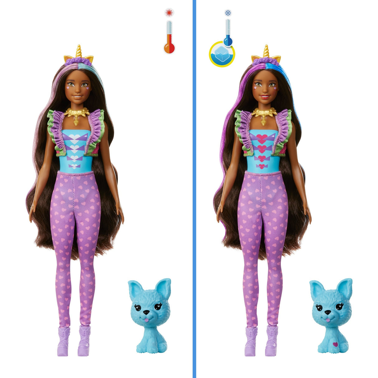 Mattel Farbe enthüllen Fantasy Fashion Eenhoorn