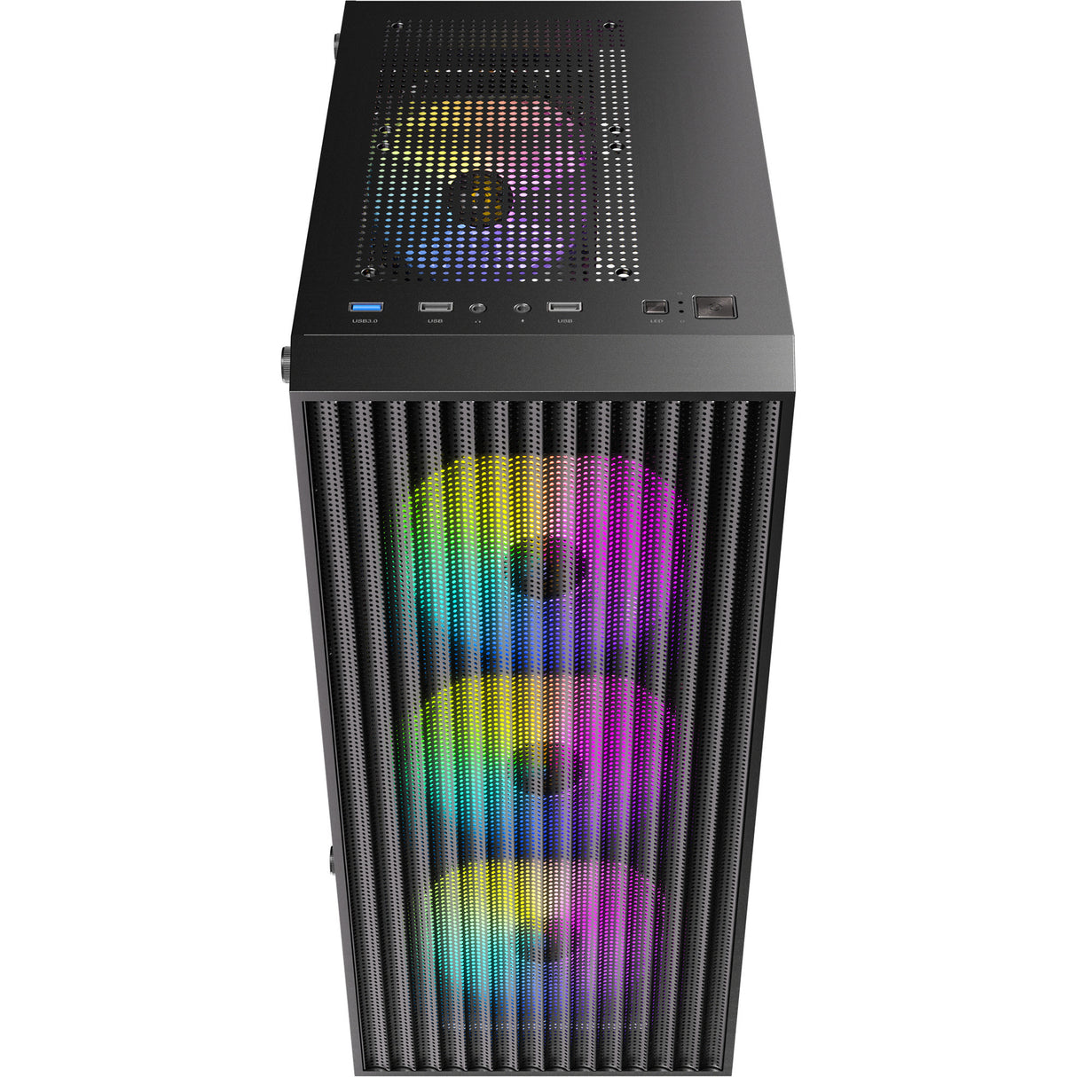 Antec Ax27 RGB Elite Midi-Tower-Gehäuse (schwarz | 3x USB-A | gehärtetes Glas)