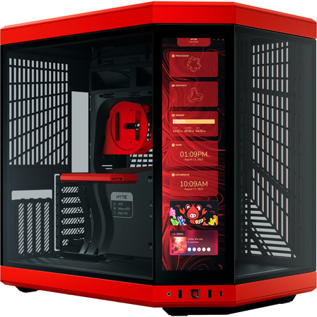 Hyte y70 Touch Infinity Midi-Tower-Gehäuse (schwarz | 2x USB-A | 1x USB-C | gehärtetes Glas)