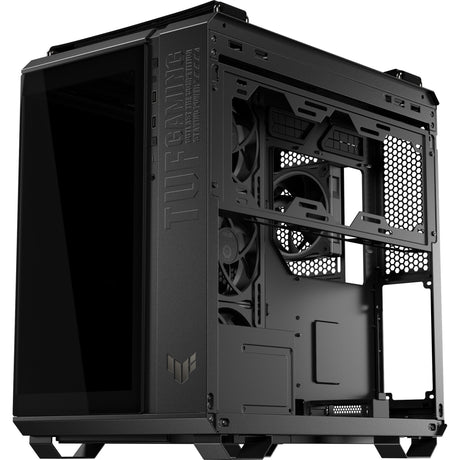 Asus tuf gaming gt502 horizon argb midi tower behuizing (zwart | 3x usb-a | 1x usb-c | tempered glass)