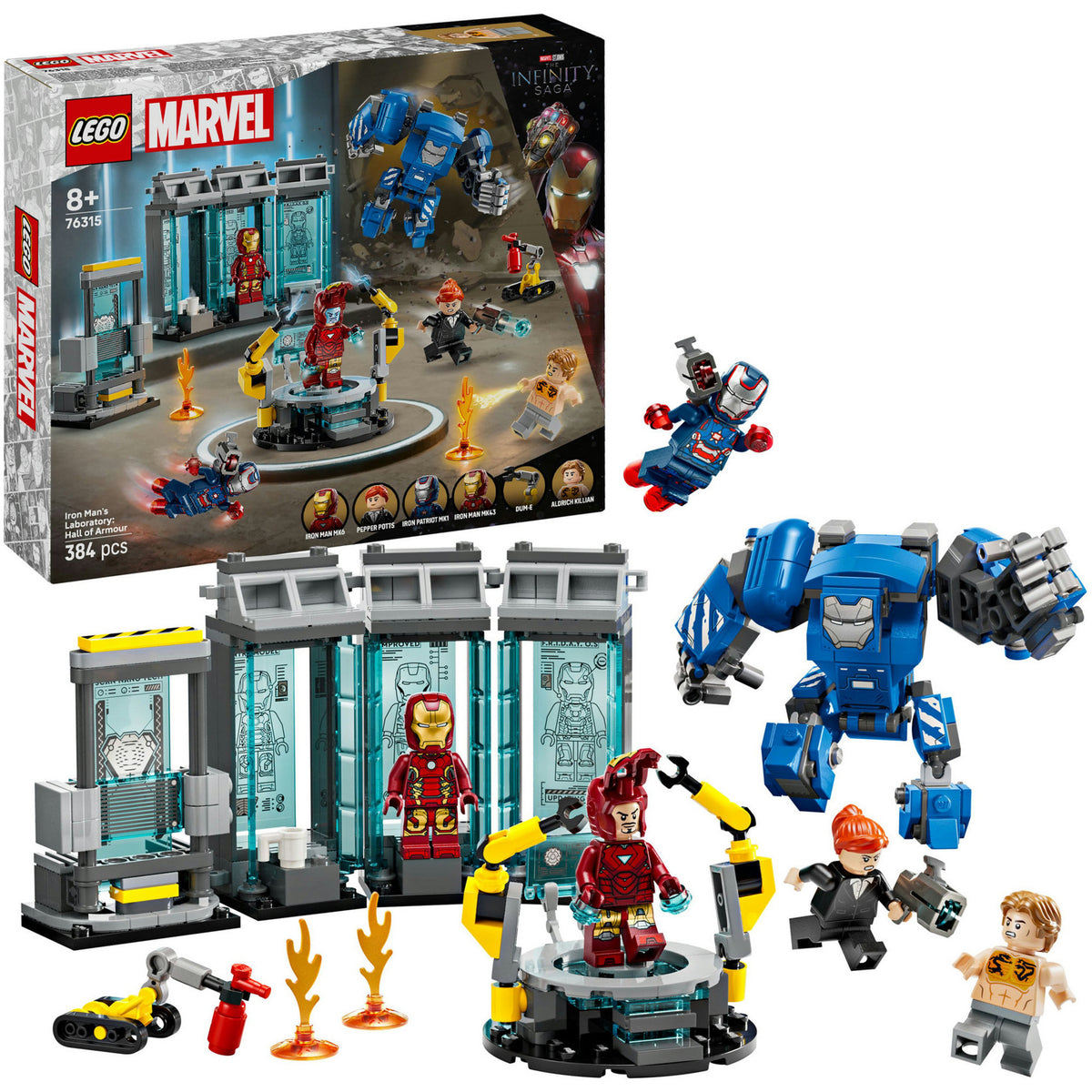Lego Marvel Iron Mans Labor: Rüstungsraum-Set – 76315