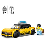 Lego ® city gele taxi - modelautobouwset met 2 minifiguren - klassieke speelgoedtaxi - 60487