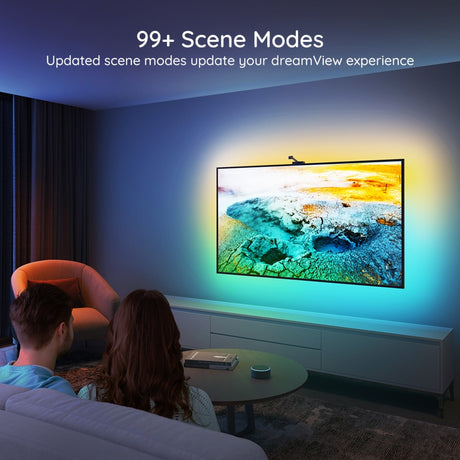 Govee H6199 DreamView T1 TV-Hintergrundbeleuchtung, Stimmungsbeleuchtung (5 Meter, RGBIC, WLAN, Bluetooth, für 75–85 Zoll Fernseher)