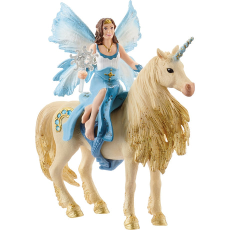 Schleich bayala - Eyelas Outdoor-Fahrt auf goldenem Einhorn, Spielfigur (42508)
