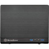 Silverstone SG13B-Q Mini-Tower-Gehäuse (schwarz | 2x USB-A)