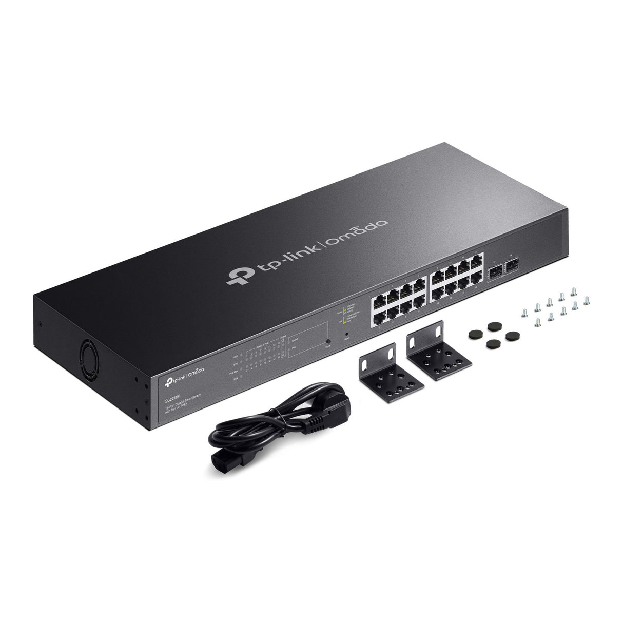 Tp-link Omada SG2218P Jetstream 18-Port Gigabit Smart Switch (schwarz, 16x PoE+, 2x Gigabit SFP)