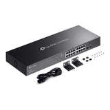 Tp-link Omada SG2218P Jetstream 18-Port Gigabit Smart Switch (schwarz, 16x PoE+, 2x Gigabit SFP)