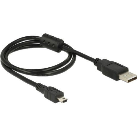 Delock Kabel USB 2.0-A > USB mini-B 5pin 0,70m Kabel (schwarz)
