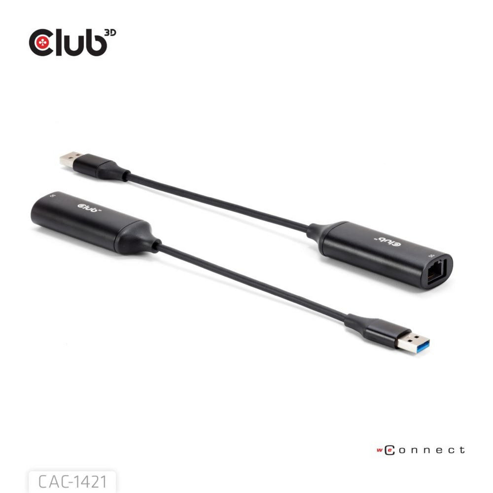 Club 3D USB-A-auf-RJ45-Ethernet-5-Gbit/s-Adapter (schwarz)