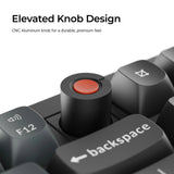 Keychron v6w-d4 8k qmk wired custom mechanical keyboard (zwart, us lay-out (qwerty), super banana, 100%, rgb leds, double-shot pbt, hot swap, 8k, knop)