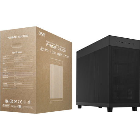 Asus Prime Ap303 - Mesh Panel Midi Tower Gehäuse (schwarz | 2x USB-A | 1x USB-C)