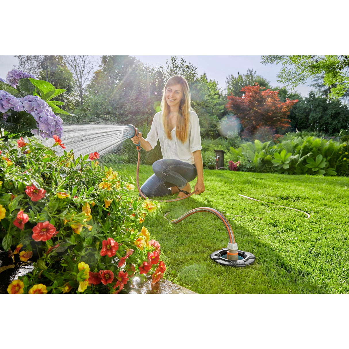 Gardena Wassersteckdose 08266-20 Wasserhahn (grau türkis, 26,5 mm (g 3 4 ))