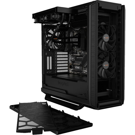 Ruhig sein! Silent Base 802 Window Midi-Tower-Gehäuse (schwarz | 2x USB-A | 1x USB-C | Fenster)