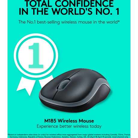 Maus logitech m185 grau, schwarz