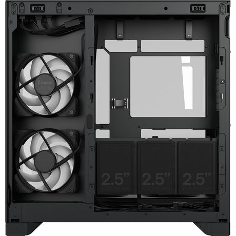 Fractal Design Pop 2 Vision RGB Midi-Tower-Gehäuse (schwarz | 1x USB-A | 1x USB-C | RGB | gehärtetes Glas)