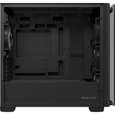Asus a23 plus Mini-Tower-Gehäuse (schwarz | 2x USB-A | 1x USB-C | RGB | gehärtetes Glas)