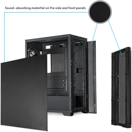 Chieftec pro midi q Midi-Tower-Gehäuse (schwarz | 3x USB-A | 1x USB-C)