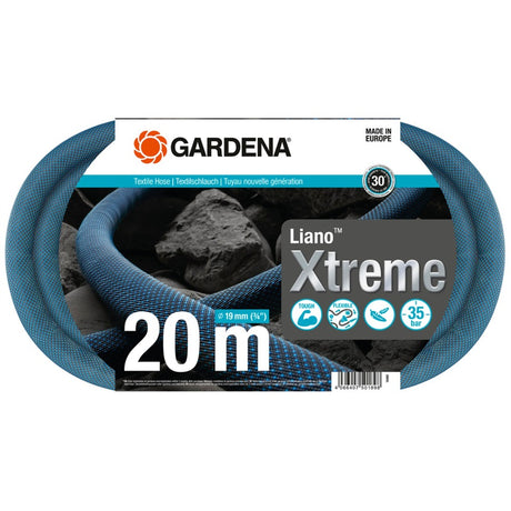 Gardena Textilschlauch Liano Xtreme 19 mm (3 4“), 20 m (dunkelgrauorange)