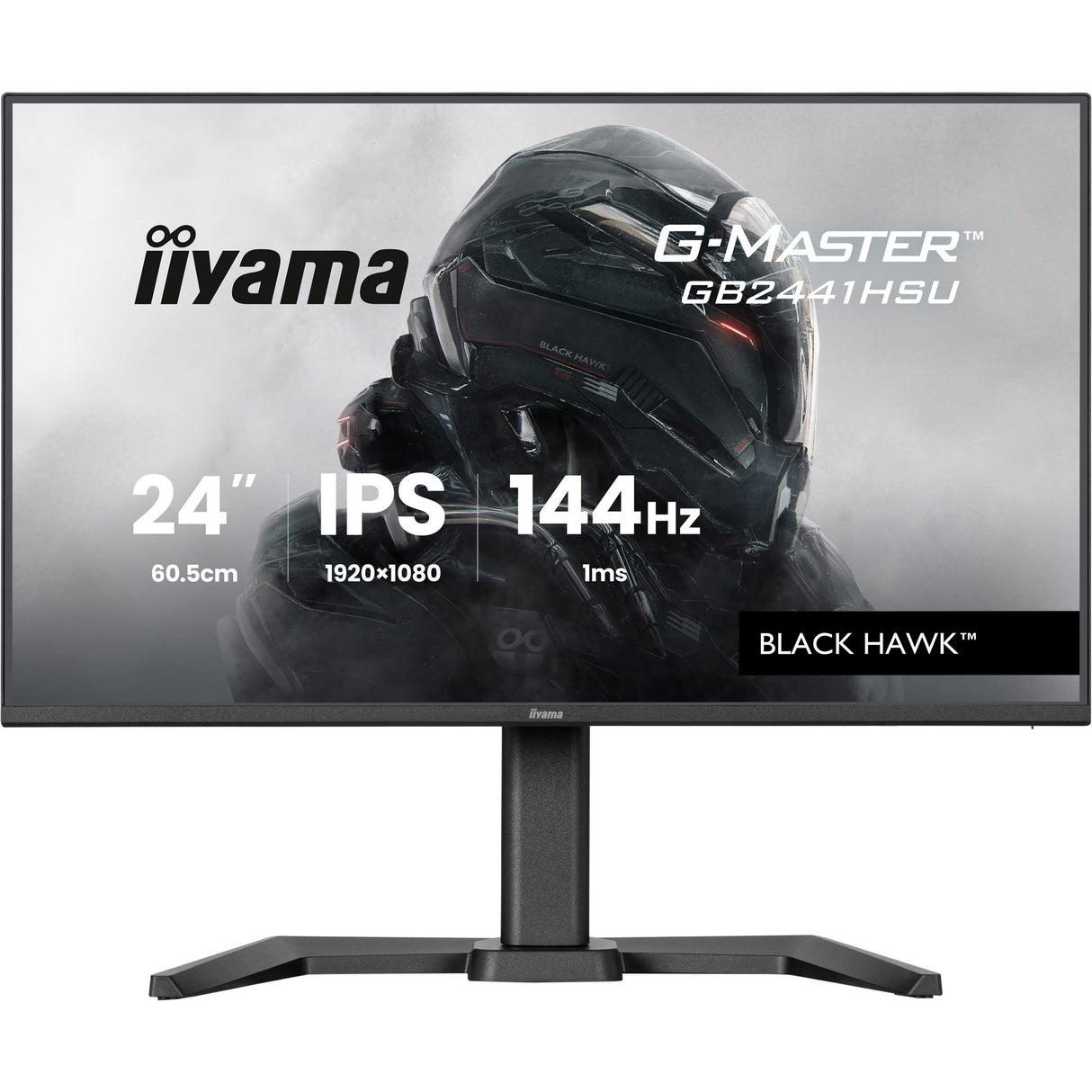 Iiyama G-Master Black Hawk GB2441HSU-B1 23,8 Gaming-Monitor (schwarz, HDMI, DisplayPort, 2x USB-A, USB-B, 144 Hz)