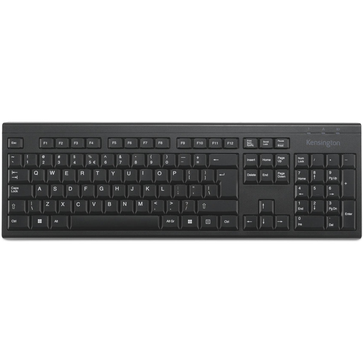 Kensington KB150 EQ kabellose Tastatur (schwarz, US-Layout (QWERTY), Membran, 100 %)