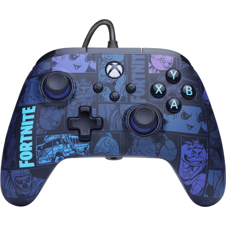 Powera Advantage Controller mit Kabel für die Xbox Series x|s – Fortnite: Victory Royale (dunkelblau, Xbox Series x|s, Xbox One, PC)