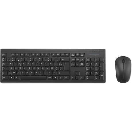 Kensington km150 eq kabelloses Desktop-Set, Desktop-Set (schwarz, US-Layout (QWERTY), Membran, 100 %, 1200 dpi)