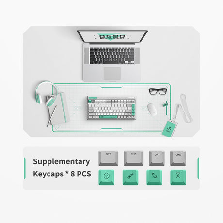 Iqunix OG80 kabellose mechanische Wurmloch-Tastatur (grau, US-Layout (QWERTY), Cherry MX Brown, 80 % (TKL), RGB-LEDs, Hot-Swap-fähig, PBT, 2,4 GHz | Bluetooth 5.1 | USB-C)