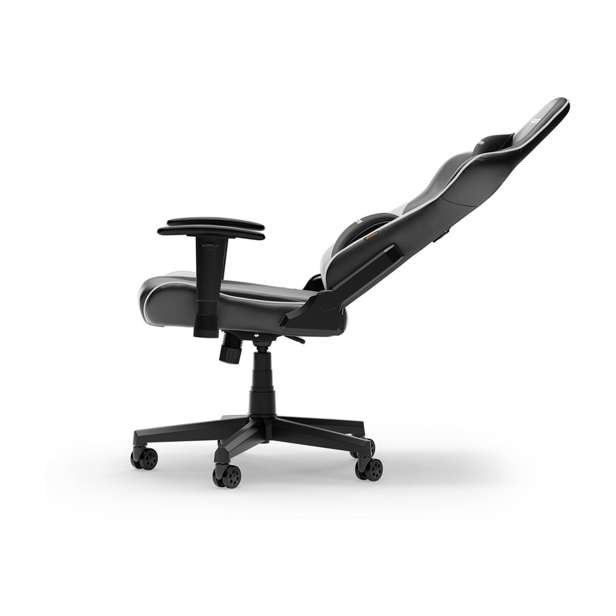 Dxracer prince l black white pvc leather gamestoel (zwart wit)