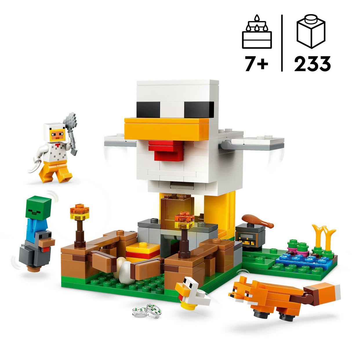 Lego Minecraft Hühnerfarm, Spielzeug für Kinder – 21585