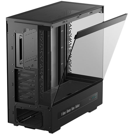 Deepcool ch690 digitales Midi-Tower-Gehäuse (schwarz | 2x USB-A | 1x USB-C | gehärtetes Glas)