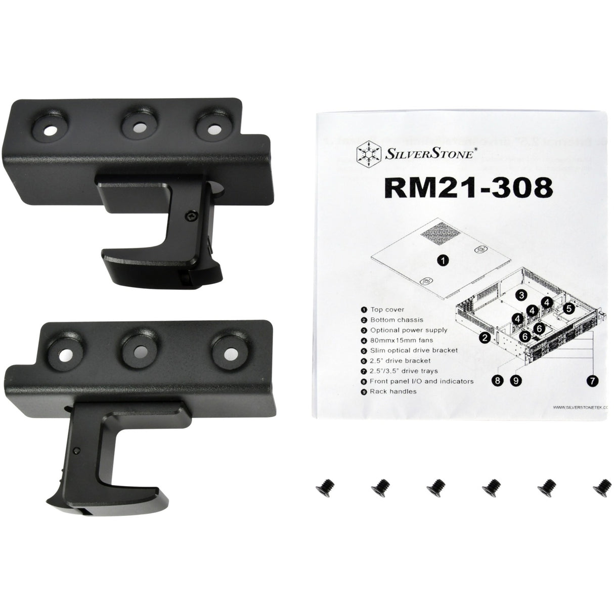 Silverstone RM21-308 Rackgehäuse (schwarz | 1x USB-A 2.0 | 1x USB-A 3.2 (5 Gbit s))